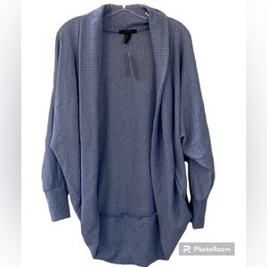Forever 21 Blue Cardigan With Dolman Sleeves Size Small New With Tags